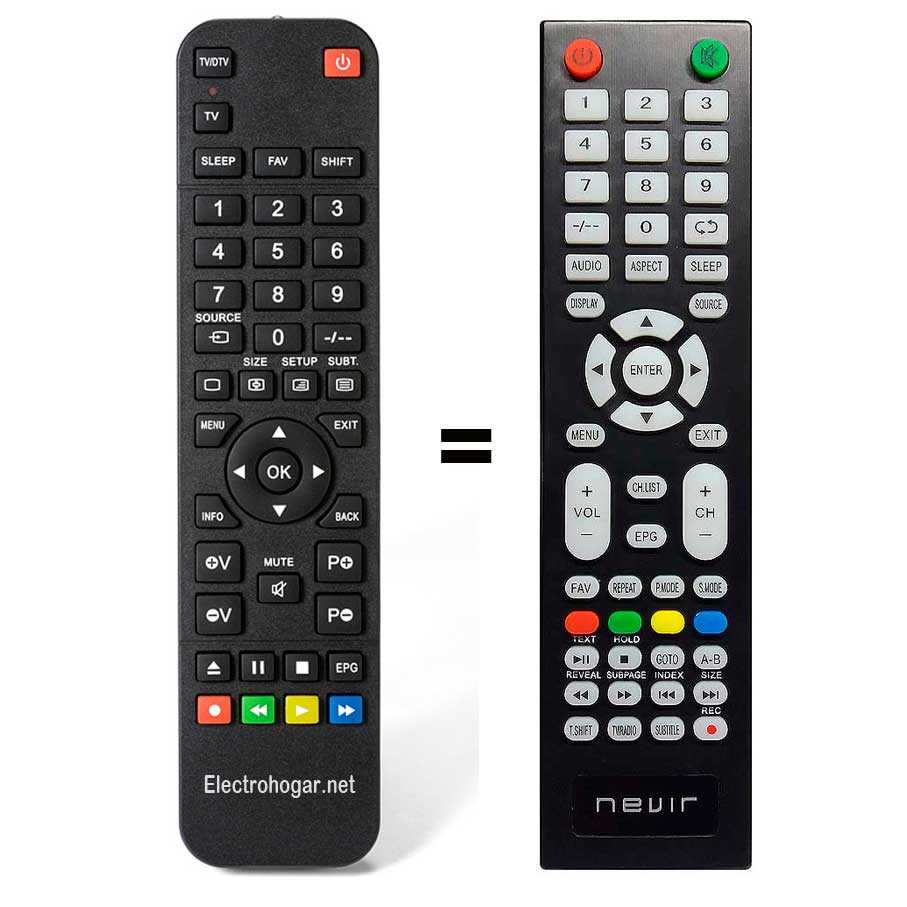 NEVIR - Mando A Distancia para Television NEVIR - Compatible 100% :  : Electrónica