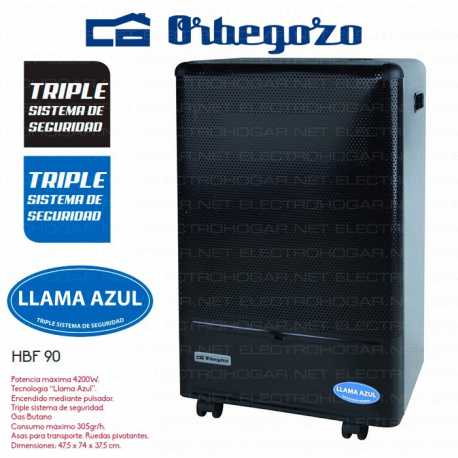 Estufa Llama Azul Orbegozo HBF90