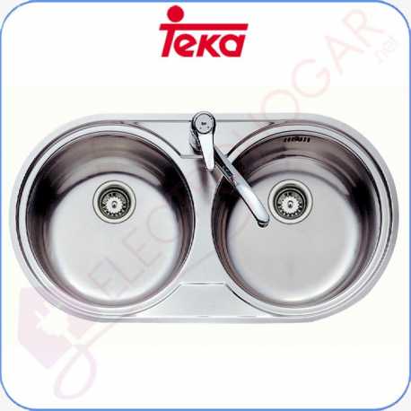 Fregadero Teka DR 80 2C Acero inoxidable 18 10 profundidad 160mm mu